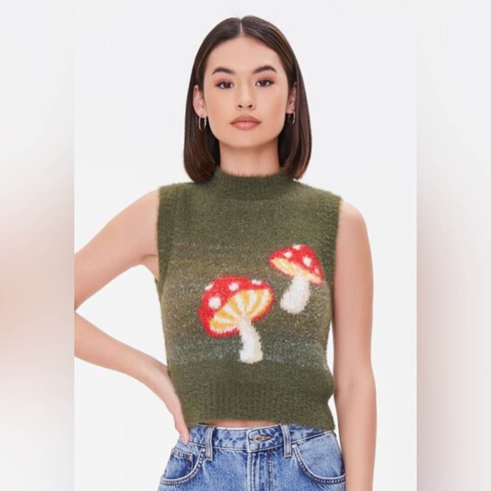 Forever 21 Mushroom Sweater Vest